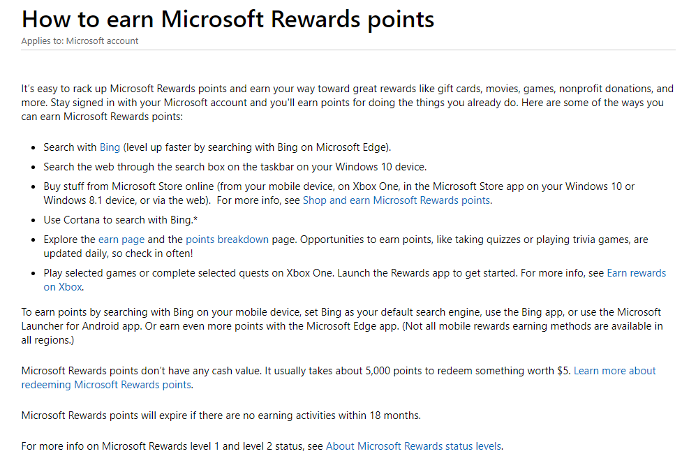 Earn Rewards For Searching With Bing